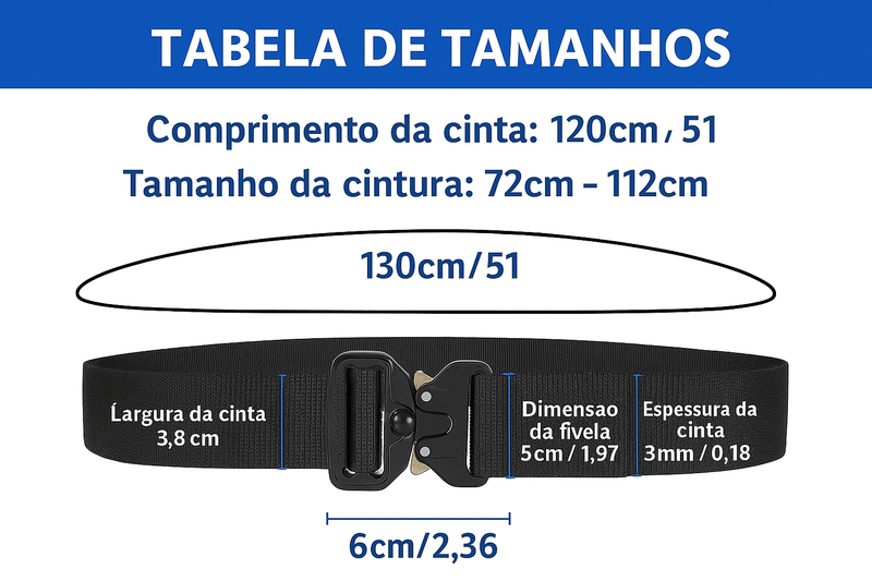 Cinto tático Militar Masculino