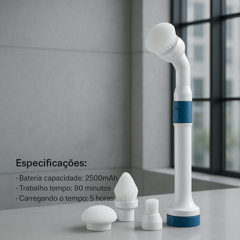 Escova De Limpeza Elétrica 7 em 1
